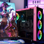 Computadora Xtreme PC Gaming Dragonfly Pink, AMD Ryzen 7 8700G, 16GB, 500GB SSD, Wi-Fi, Windows 11 Prueba + Teclado/Mouse/Monitor de 27" - Imagen adicional 3