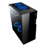 Gabinete Xzeal XZ130, Midi-Tower, ATX/Micro-ATX/Mini-ITX, USB 2.0/3.0, sin Fuente, 3 Ventiladores Instalados, Negro  - Imagen adicional 1