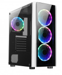 Gabinete Xzeal XZ110 con Ventana RGB, Tower, ATX/Micro-ATX/Mini-ATX, USB 3.0/2.0, sin Fuente, 3 Ventiladores RGB Instalados, Blanco ― ¡Compra tu Gabinete y obtén $50 en saldo de regalo para tu próxima compra!
