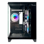 Gabinete Xzeal Panzer II Cubo, Midi-Tower, Micro-ATX, USB 2.0/3.0, sin Fuente, 3 Ventiladores Instalados, Negro - Imagen adicional 2