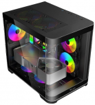 Gabinete Xzeal XZGAMC3B, Mini-Tower, Micro-ATX/Mini-ITX, USB 2.0/3.0, sin Fuente, 3 Ventiladores Instalados, Negro