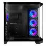 Gabinete Xzeal XZ150, Midi-Tower, ATX/Micro-ATX, USB 3.0, sin Fuente, 4 Ventiladores Instalados, Negro - Imagen adicional 4