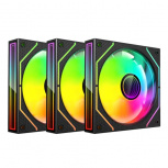 Ventilador Xzeal XZ1115, 3x 120mm, 1200RPM, Negro