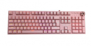 Teclado Gamer Yaguaret HIDRA RGB, Teclado Mecánico, Switch Outemu Blue, Alámbrico, Rosa (Español)