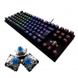 Teclado Gamer Yeyian Spark Serie 2000 RGB, Teclado Mecánico, Outemu Blue, Alámbrico, Negro (Español)