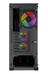 Gabinete Yeyian VAULT, Midi-Tower, ATX/Micro-ATX/Mini-ITX, USB 2.0/3.0, sin Fuente, 4 Ventiladores Instalados, Negro - Imagen adicional 1