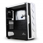 Gabinete Yeyian ABYSS 2500 con Ventana RGB, Midi-Tower, ATX/EATX/ITX/Micro ATX, USB 3.0, sin Fuente, 3 Ventiladores ARGB Instalados, Negro/Blanco - Imagen adicional 1