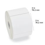 Zebra Rollo de Etiquetas Z-Perform 2000D, 3" x 3", 840 Etiquetas, Blanco, 6 Rollos