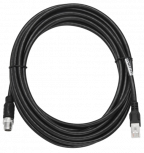 Zebra Cable Patch Cat6 S/UTP Blindado M12 Macho - RJ-45 Macho, 3 Metros, Negro