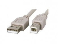 Zebra Cable para Impresora USB-A Macho - USB-B Macho, 3 Metros, Blanco