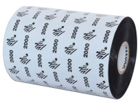 Zebra Cinta de Cera LA02000BK15645, 25 mm de Diámetro Interno, 156mm x 450 Metros, 1 Rollo Rollo