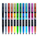 Zebra Marcador Sarasa Porous, Punto Fino, 0.8mm, Varios Colores, 12 Piezas
