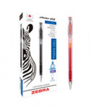 Zebra Papeleria Bolígrafo de Gel J Roller RX, Punto Mediano 0.7mm, Rojo, 6 Piezas