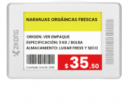 Zkong Etiqueta Electrónica ZKC18B, 36.05x27.05mm, 1 Etiqueta, Blanco