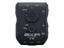 Zoom Interfaz de Audio Digital Portátil U-22, 24-bit, 6.3mm/XLR, USB, Negro