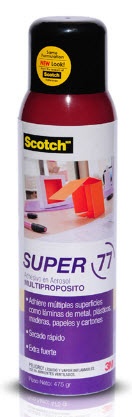 3M Spray Adhesivo Súper 77, Tamaño Grande, 385 Gramos