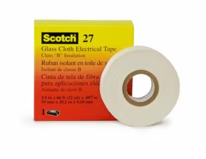 3M Cinta Adhesiva de Fibra de Vidrio Scotch 27, 19mm x 20m, 1 Pieza