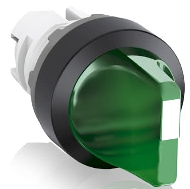 ABB Cabezal para Interruptor Selector M2SS1-11G, 2 Posiciones, Verde