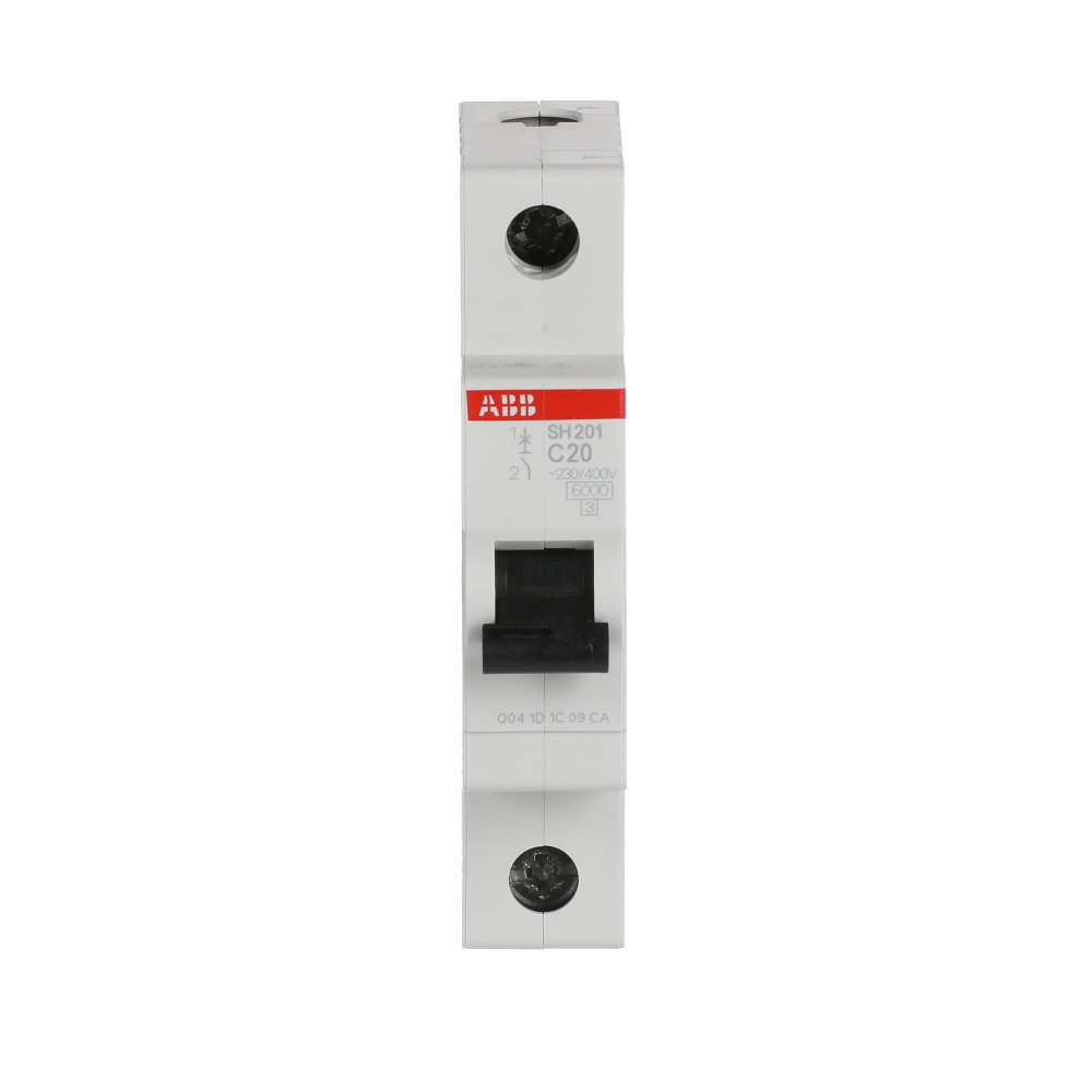 ABB Interruptor Miniatura de 1 Polo SH201-C20, 230V, 20A, Entrada 12 - 253V