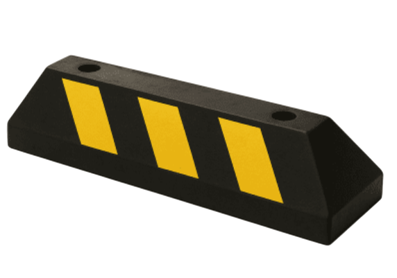 AccessPRO Tope Vehicular de Caucho AC55TV-2, 10cm x 55cm, Negro/Amarillo