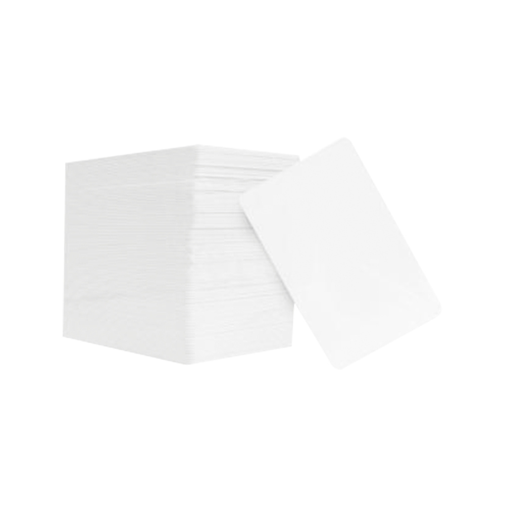 AccessPRO Tarjetas Imprimibles de PVC, 5.39 x 8.57cm, Blanco - 100 Piezas