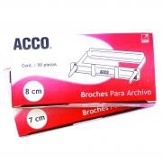 Acco Broches para Archivo, 8cm, Paquete de 50 Piezas