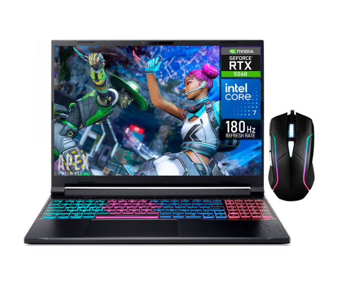 Laptop Gamer Acer Nitro V 16S, 16" 1920x1200 WUXGA, Intel Core 7 240H, NVIDIA GeForce RTX 5060, 32GB, 1TB SSD, Windows 11 Home, Inglés