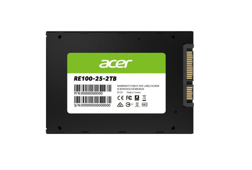 SSD Acer RE100, 2TB, 2.5", 529 MB/s Escritura, 562 MB/s Lectura, SATA III 