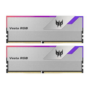 Kit Memoria RAM Acer Vesta RGB DDR4, 3200MHz, 32GB - 2 x 16GB, CL16, XMP, Gris