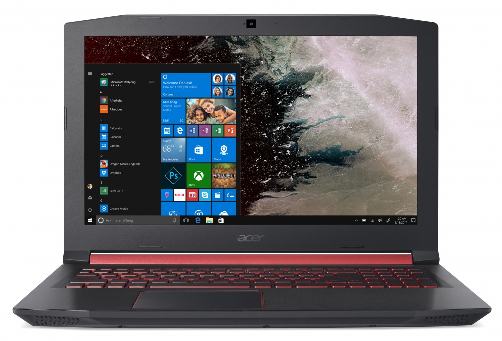 Laptop Gamer Acer Nitro 5 AN515-52-780V 15.6" Full HD, Intel Core i7-8750H 2.20GHz, 8GB, 1TB + 128GB SSD, NVIDIA GeForce GTX 1050, Windows 10 Home 64-bit, Negro/Rojo