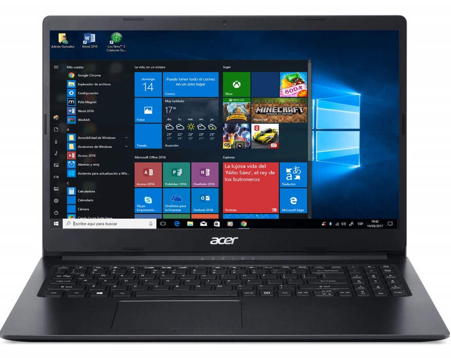 Laptop Acer Aspire 3 15.6" HD, Intel Celeron N4020 1.10GHz, 8GB, 500GB HDD, Windows 10 Home, Negro