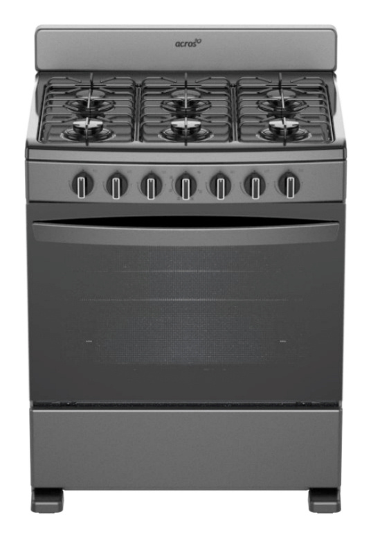 Acros Estufa y Horno de Gas de 30" AFR2000G, 6 Quemadores Estándar, Titanio