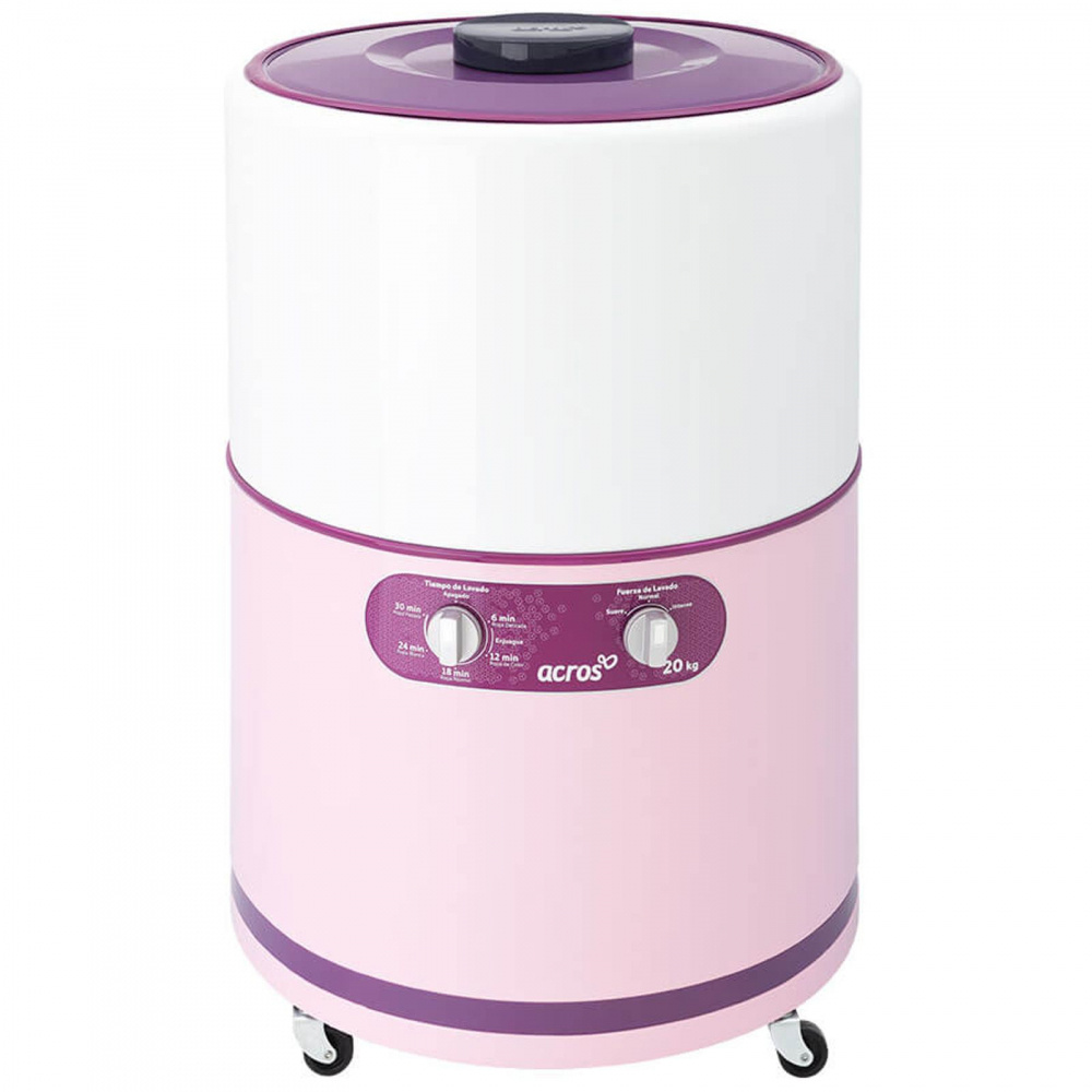 Acros Lavadora Redonda ALF2053ER, 20kg, 5 Programas de Lavado, Rosa