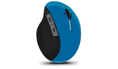 Mouse Acteck Óptico MI-750, RF Inalámbrico, 1600DPI, Negro/Azul