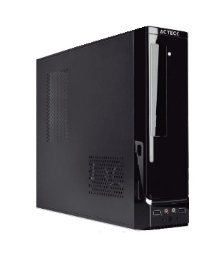 Gabinete Acteck Slim Atom, Mini-Tower, Micro-ATX/Mini-ITX, USB 2.0, con Fuente de 450W, sin Ventiladores Instalados, Negro