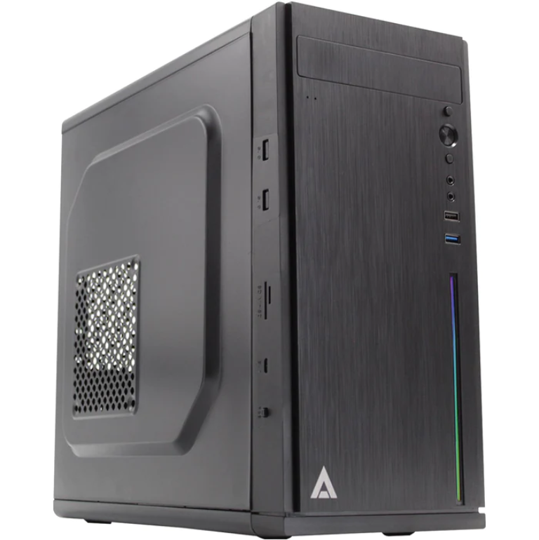Gabinete Acteck Fusion X RGB, Midi-Tower, Micro ATX, USB 3.0, con Fuente de 500W, sin Ventiladores Instalados, Negro