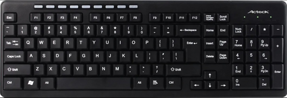 Teclado Acteck T300, Alámbrico, USB, Negro (Español)