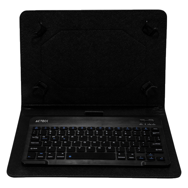 Acteck Funda de Tactopiel con Teclado para Tablet 7'', Negro