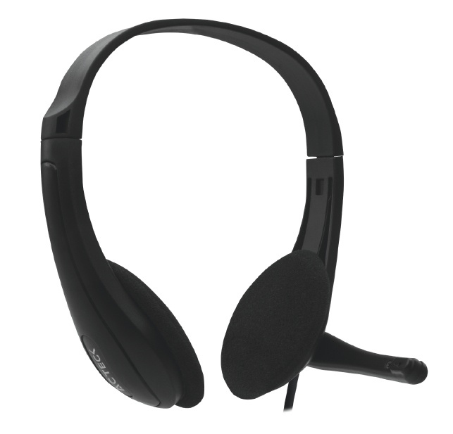 Acteck Audífonos con Micrófono SF20, Alámbrico, USB, Negro