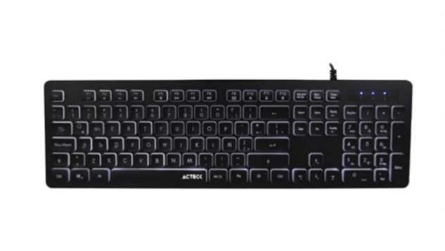 Teclado Acteck Inspire TS425, Alámbrico, USB, Negro (Español)