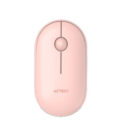 Mouse Acteck Óptico Optimize Edge MI460, Inalámbrico, USB-A, 1600DPI, Rosa
