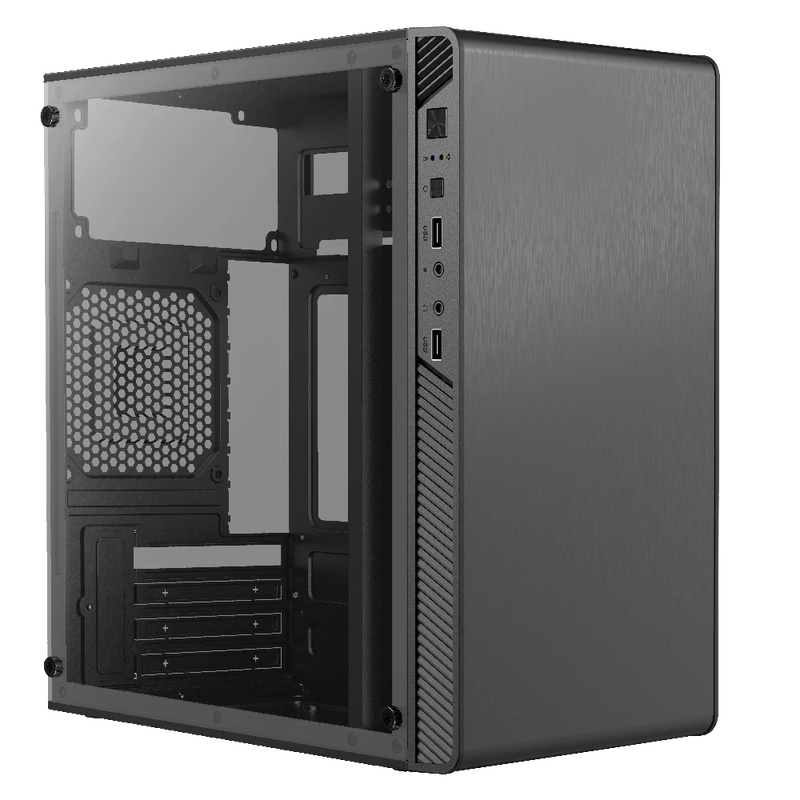 Gabinete Acteck Performance II GI215W, Micro-Tower, Micro-ATX/Mini-ITX, USB 2.0, con Fuente de 500W, sin Ventiladores Instalados, Negro