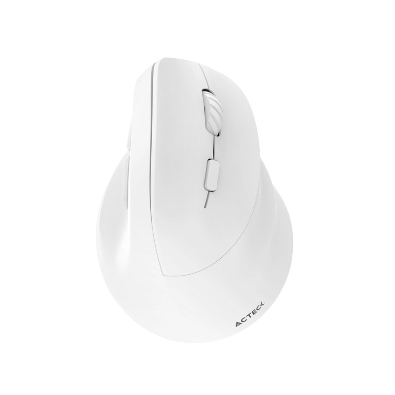 Mouse Ergonómico Acteck Virtuos Fitt MI520, Inalámbrico, Óptico, 2.400DPI, RF Inalámbrico/Bluetooth, Blanco