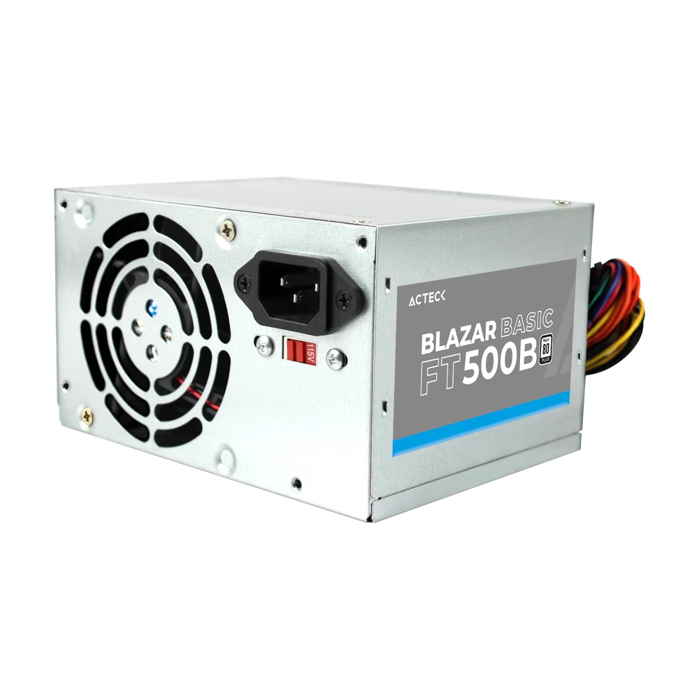 Fuente de Poder Acteck Blazar Basic FT500B ATX, 24-pin ATX, 80mm, 500W