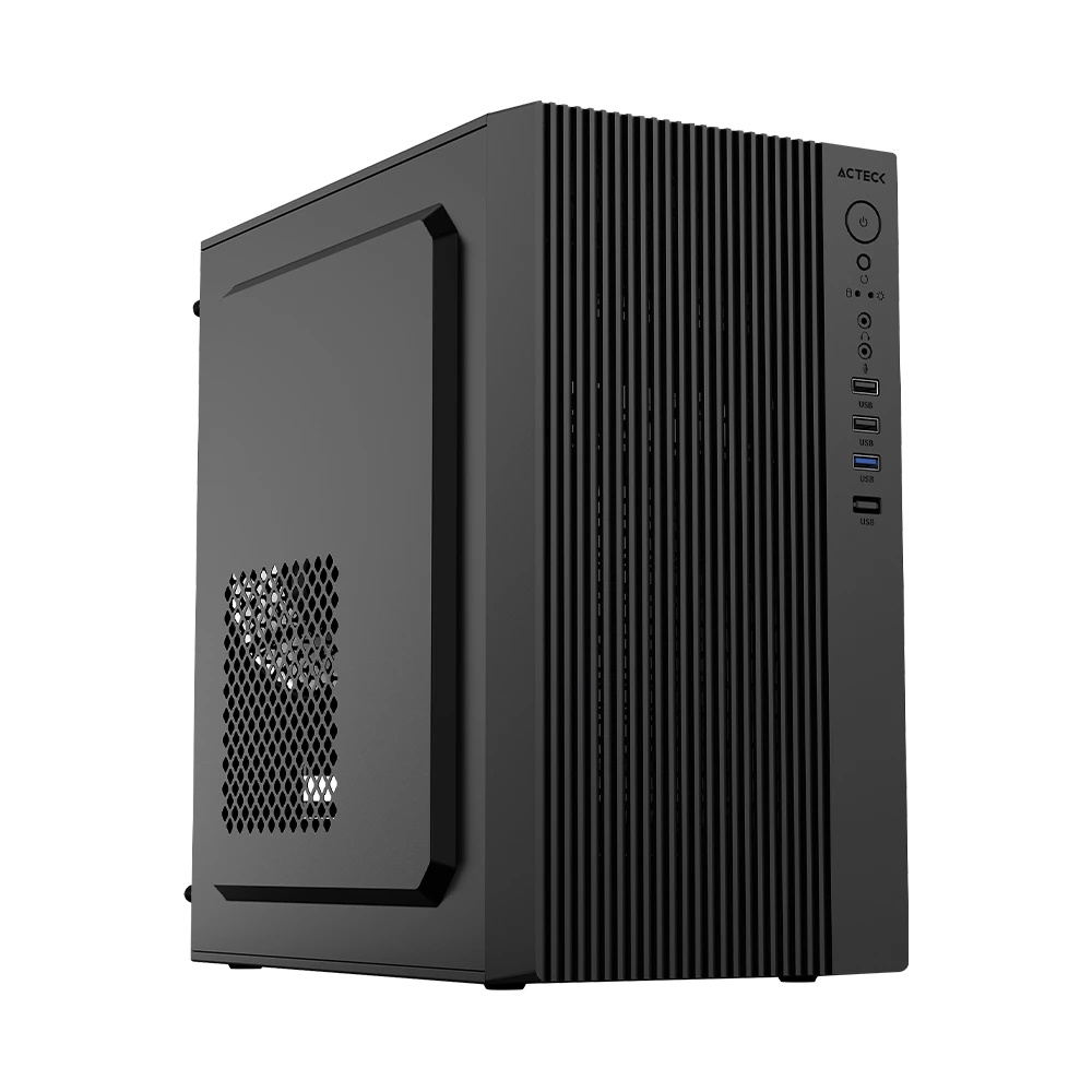 Gabinete Acteck Zenith GI656, Mini-Tower, Micro-ATX/Mini-ITX, USB 2.0/3.0, con Fuente de 500W, 1 Ventilador Instalado, Negro