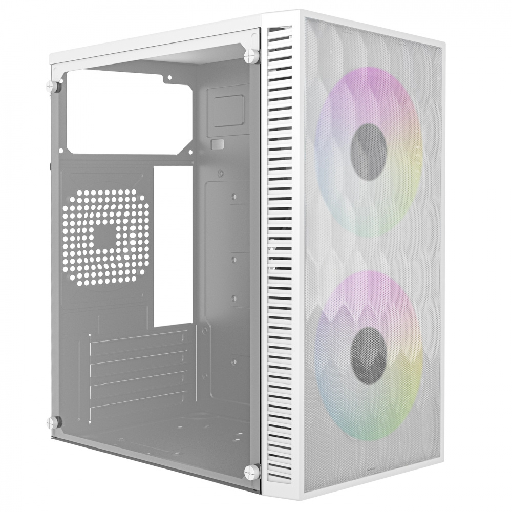 Gabinete Acteck Fuji GC470, Mini-Tower, Micro-ATX/Mini-ITX, USB 2.0/3.0, con Fuente de 500W, 2 Ventiladores Instalados, Blanco