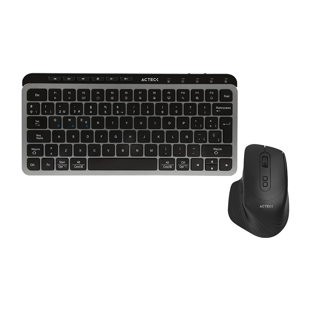 Kit de Teclado y Mouse Acteck Creator Krea MK750, Inalámbrico, RF Inalámbrico/Bluetooth, Negro, Español