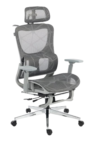 Acteck Silla Flux Ultra EC696HR, Respaldo de malla, Reposabrazos Ajustables, Gris