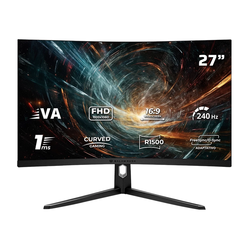 Monitor Gamer Curvo Acteck Hyper Orbit MHO27Y LED 27", 1920x1080 Full HD, G-Sync/FreeSync, 240Hz, HDMI/DisplayPort, Negro