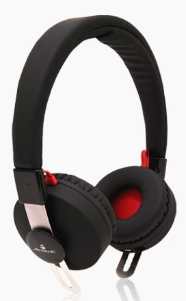 Acteck Audífonos AS-600, Inalámbrico, Bluetooth, Negro/Rojo